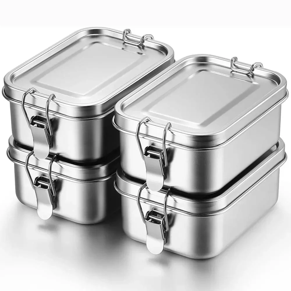 Food Storage Metal Box - Stainless Steel Bento Box Metal Lunch