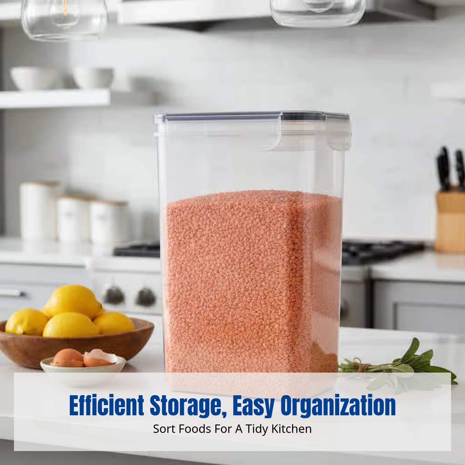 Food Storage Large Plastic Containers - Airtight Food Storage Container Set, Large