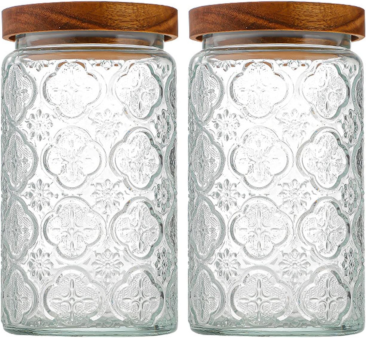 Food Storage Organization - 35oz/1000ml Glass Storage Jars with Nature