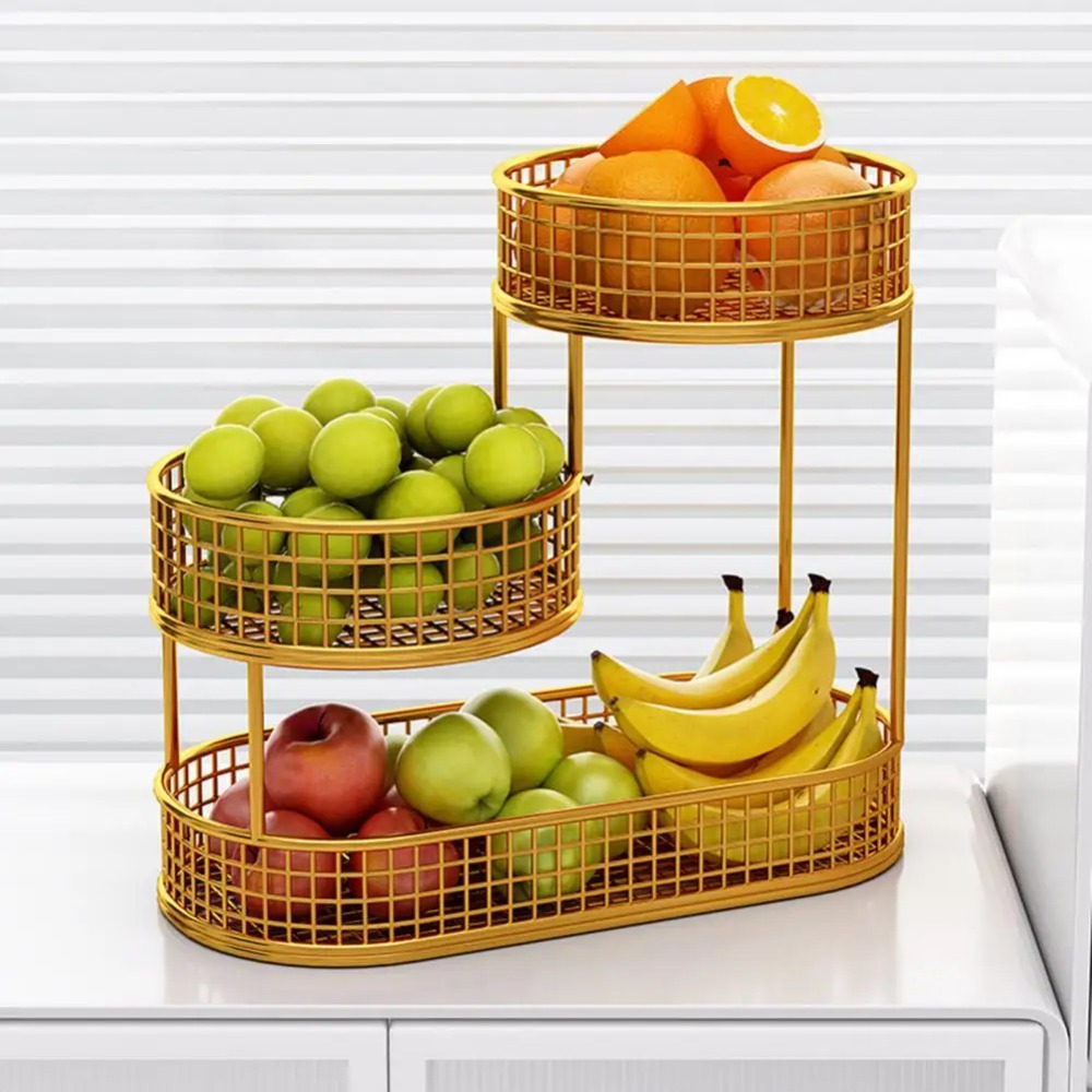 Food Storage Room - Three-layer Fruit Basket Living Room Snack