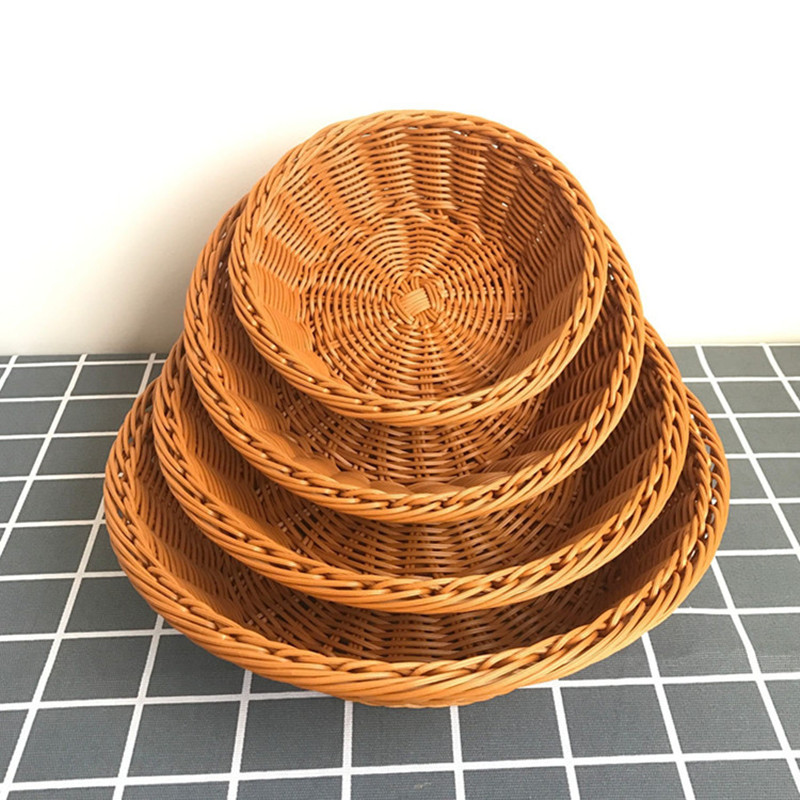 Food Storage Restaurant - Rattan Wicker Woven Serving Baskets for