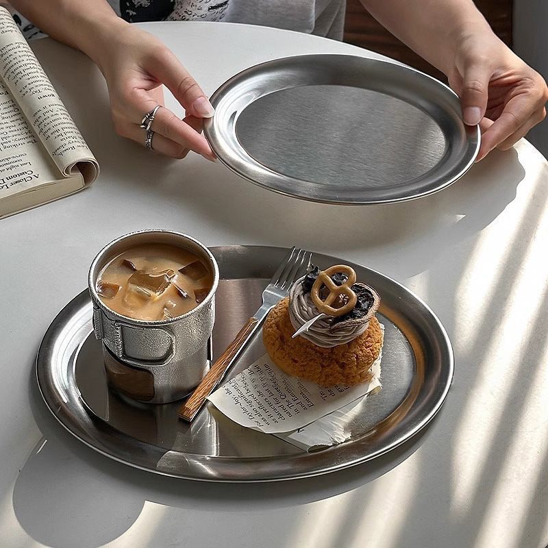 Food Storage Restaurant - Stainless Steel Storage Tray,Thickened Oval Fruit