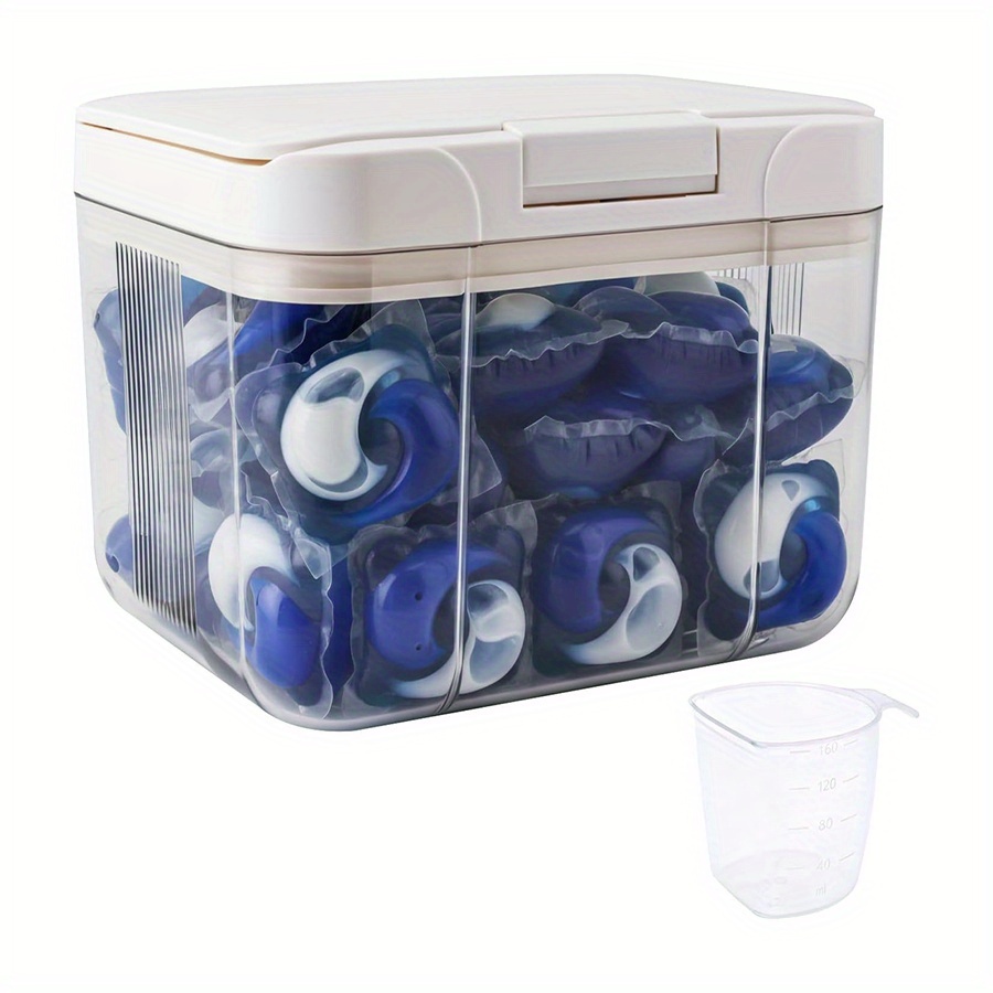 Food Storage With Scoop - Laundry Pod Holder Compatible with Tide