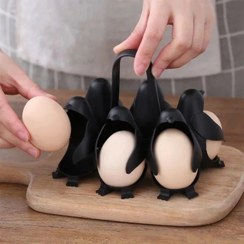 Egg Storage Holder - Penguin Egg Steamer & Refrigerator Holder