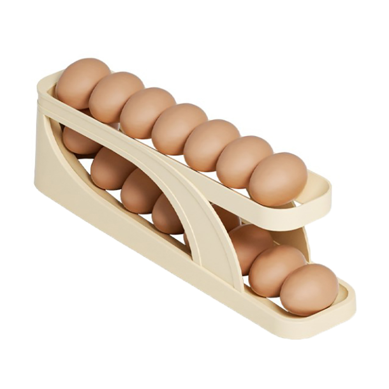 Egg Storage Holder - 〔W〕Automatic Scrolling Egg Rack Holder Storage