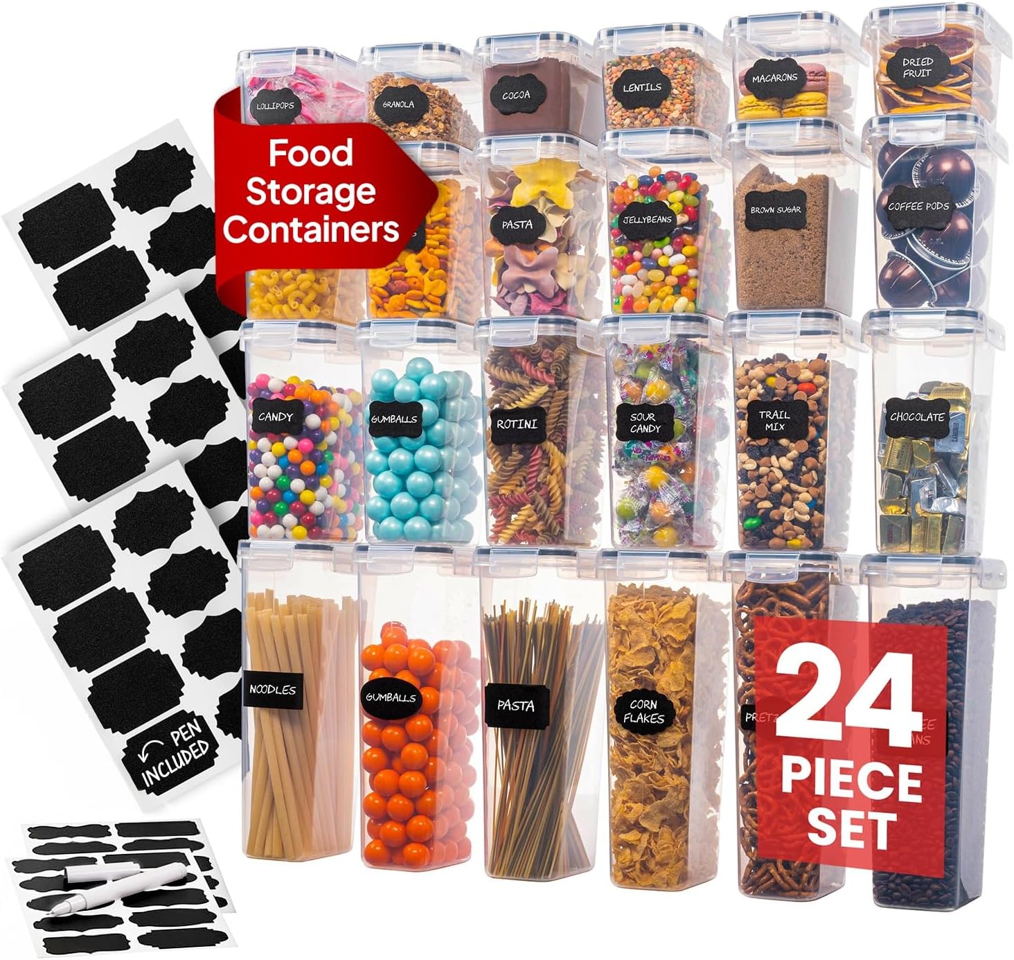 Food Storage In Pantry - Airtight Food Storage Containers Set -