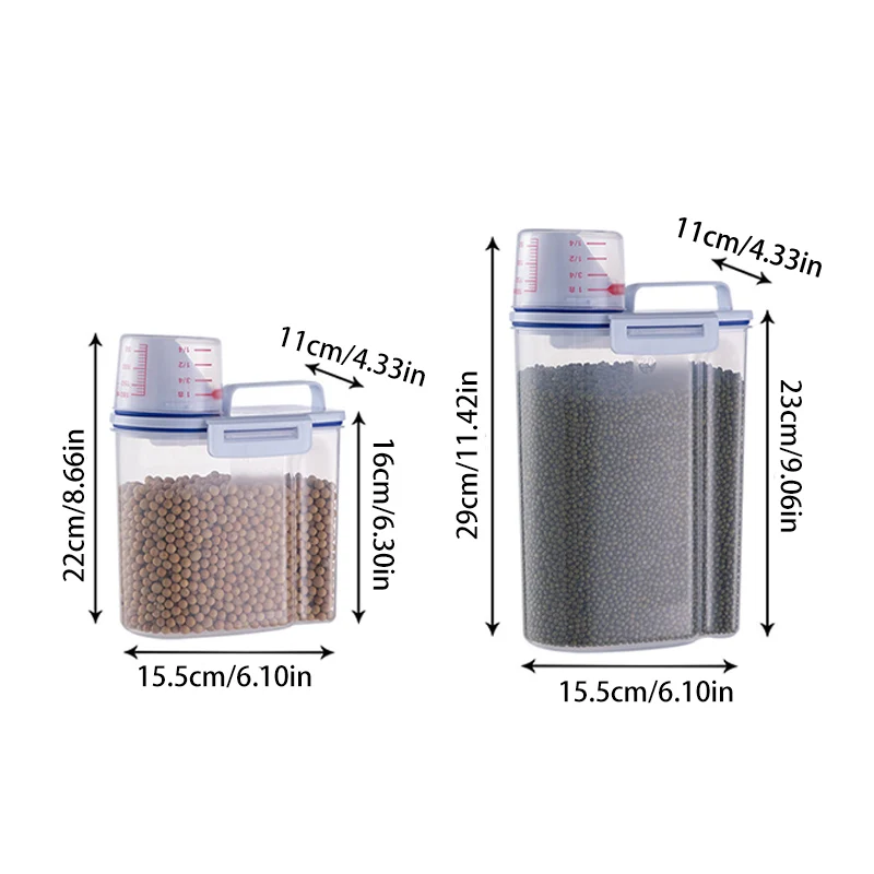 Food Storage Large Plastic Containers - Premium Pet Food Storage Container with