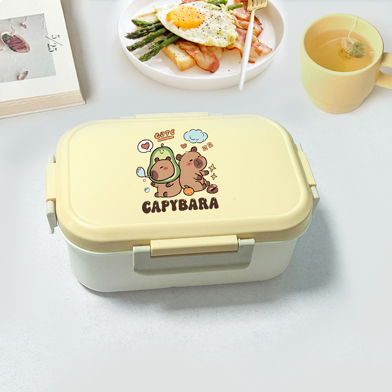 Food Storage And Container - Capybara Bento Lunch Box Cartoon Figure