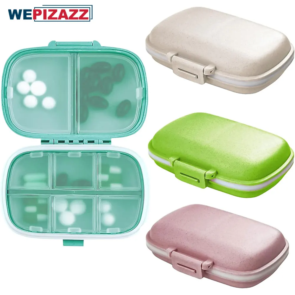 Food Storage Small - Travel Pill Organizer, 8 Compartments Portable