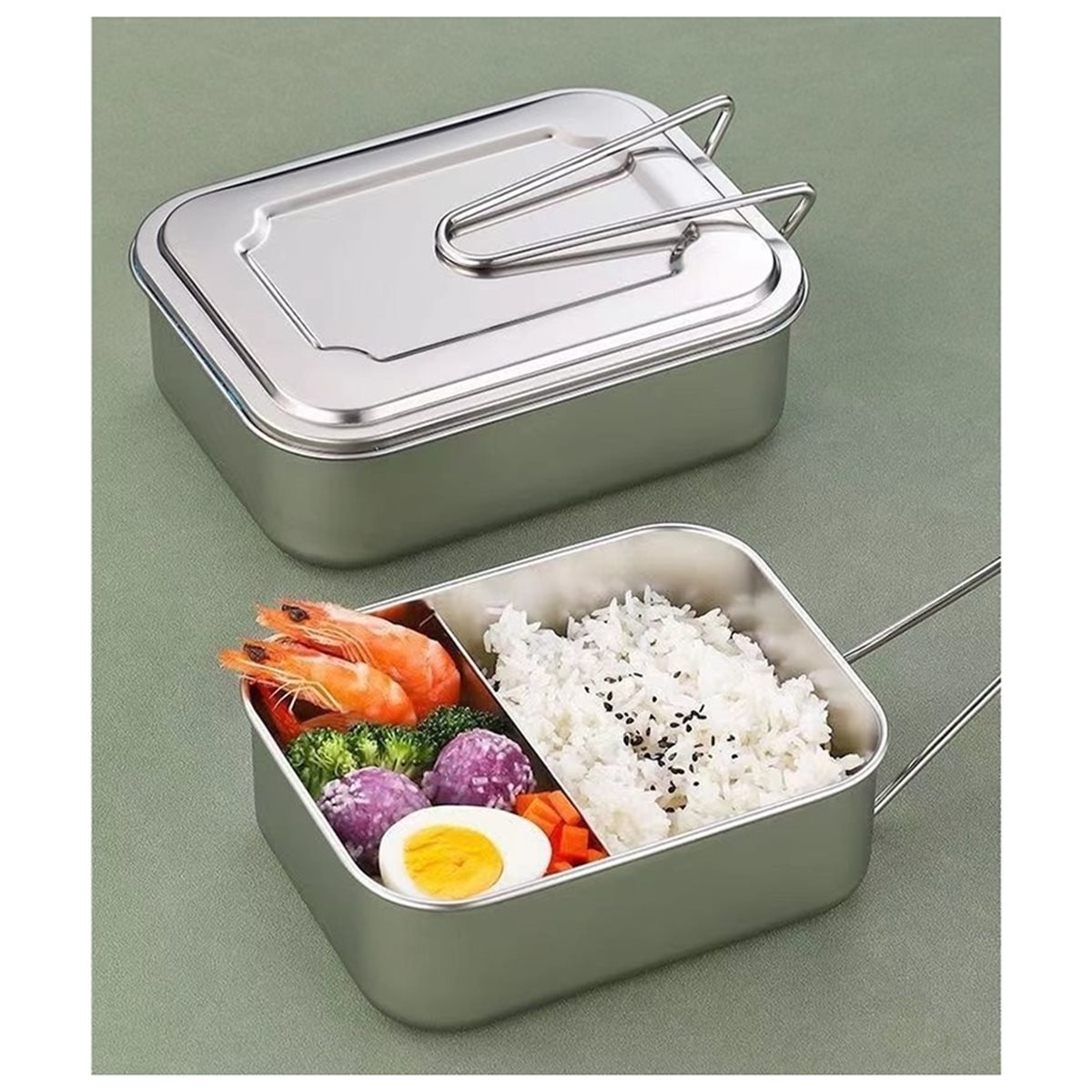 NEW Stainless Steel Bento Lunc - Food Storage Large Plastic Containers avaliação e preço