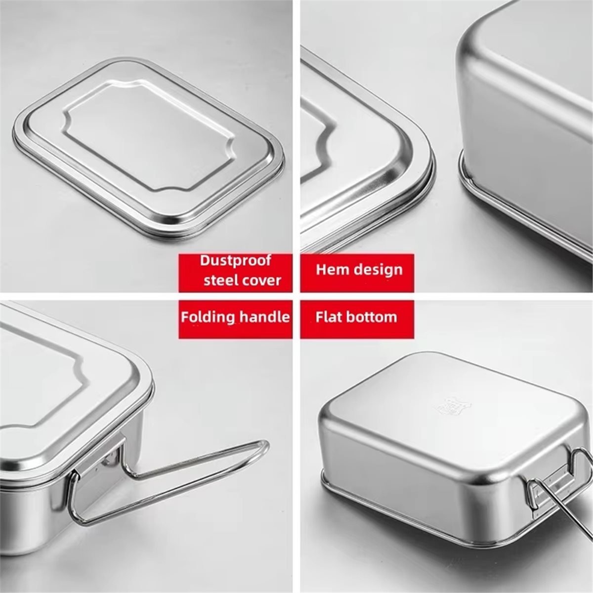 NEW Stainless Steel Bento Lunc - Food Storage Large Plastic Containers avaliação e preço