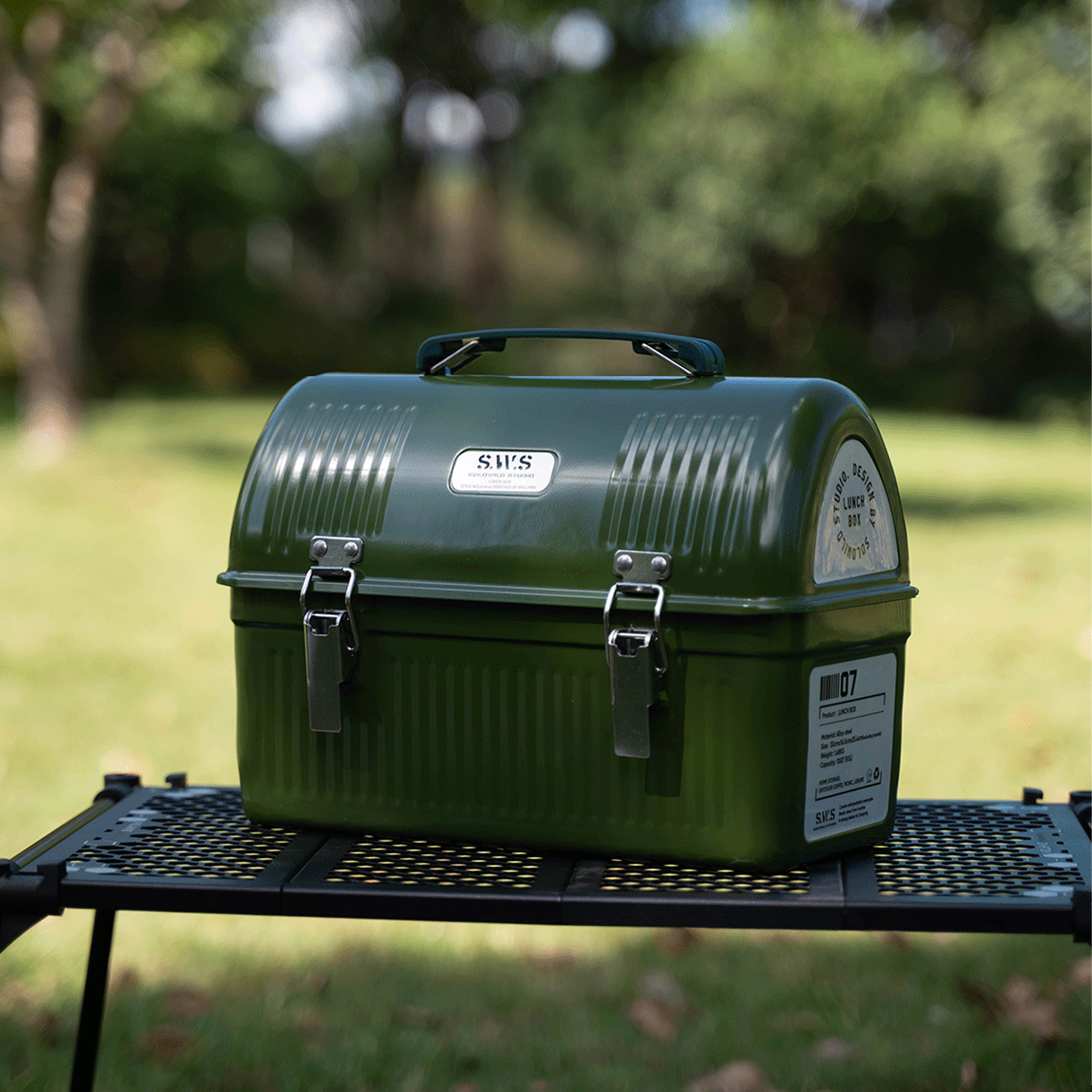 9.5L Vintage Camping Metal Lun - Food Storage Metal Box avaliação e preço