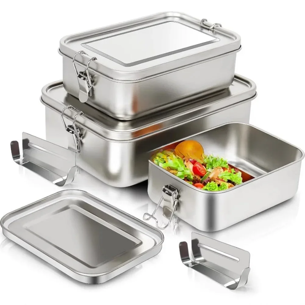 Stainless Steel Bento Box Meta - Food Storage Metal Box avaliação e preço