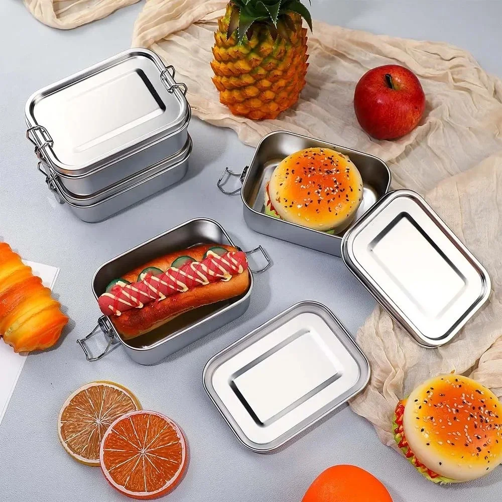 Stainless Steel Bento Box Meta - Food Storage Metal Box avaliação e preço