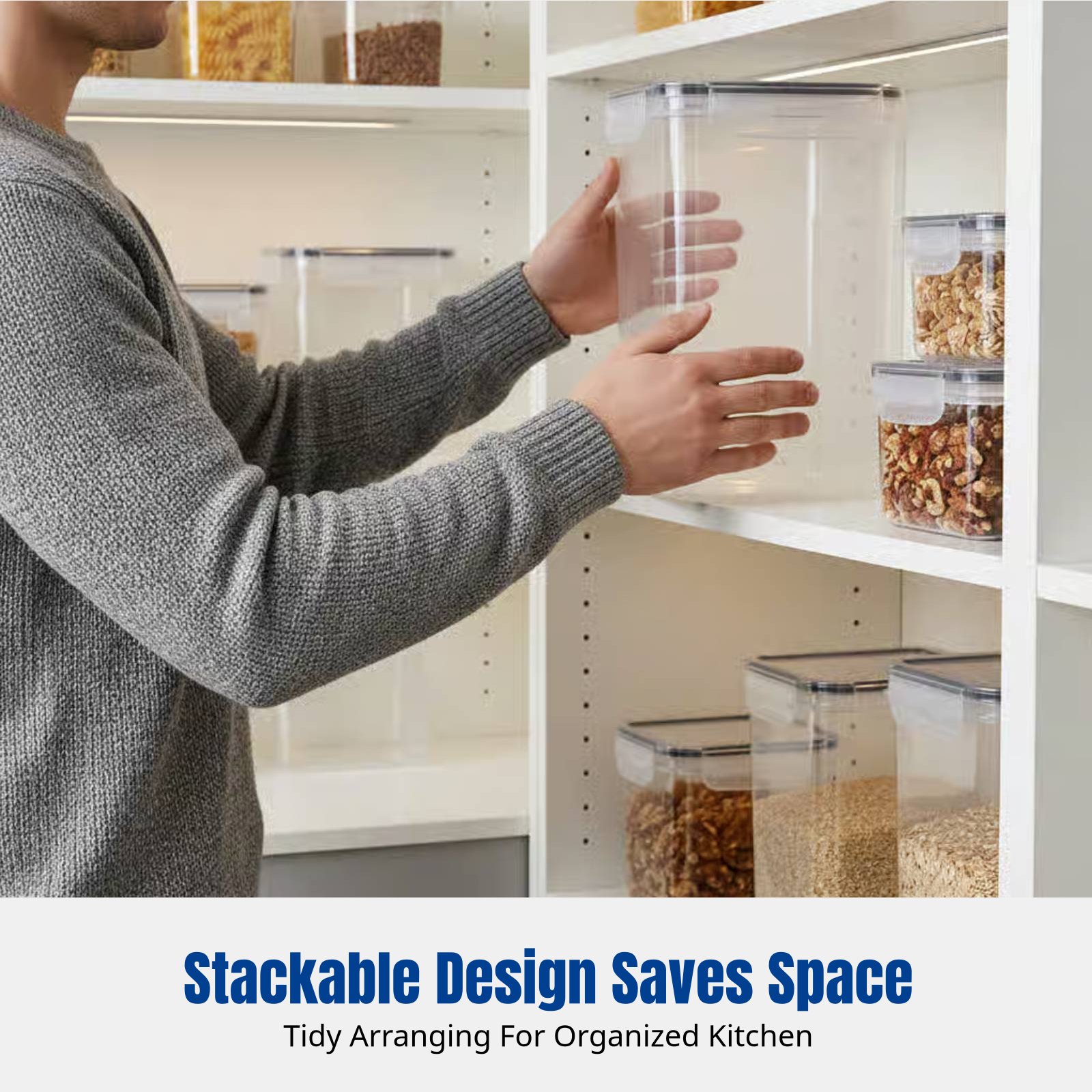 Airtight Food Storage Containe - Food Storage Large Plastic Containers avaliação e preço
