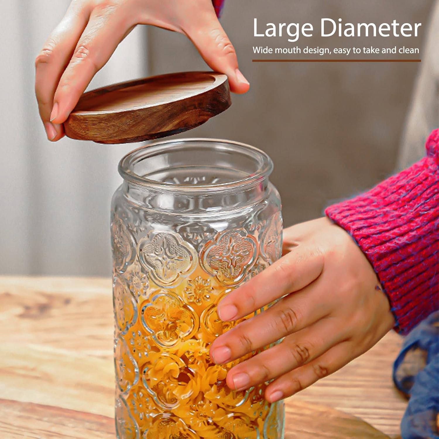 35oz/1000ml Glass Storage Jars - Food Storage Organization avaliação e preço