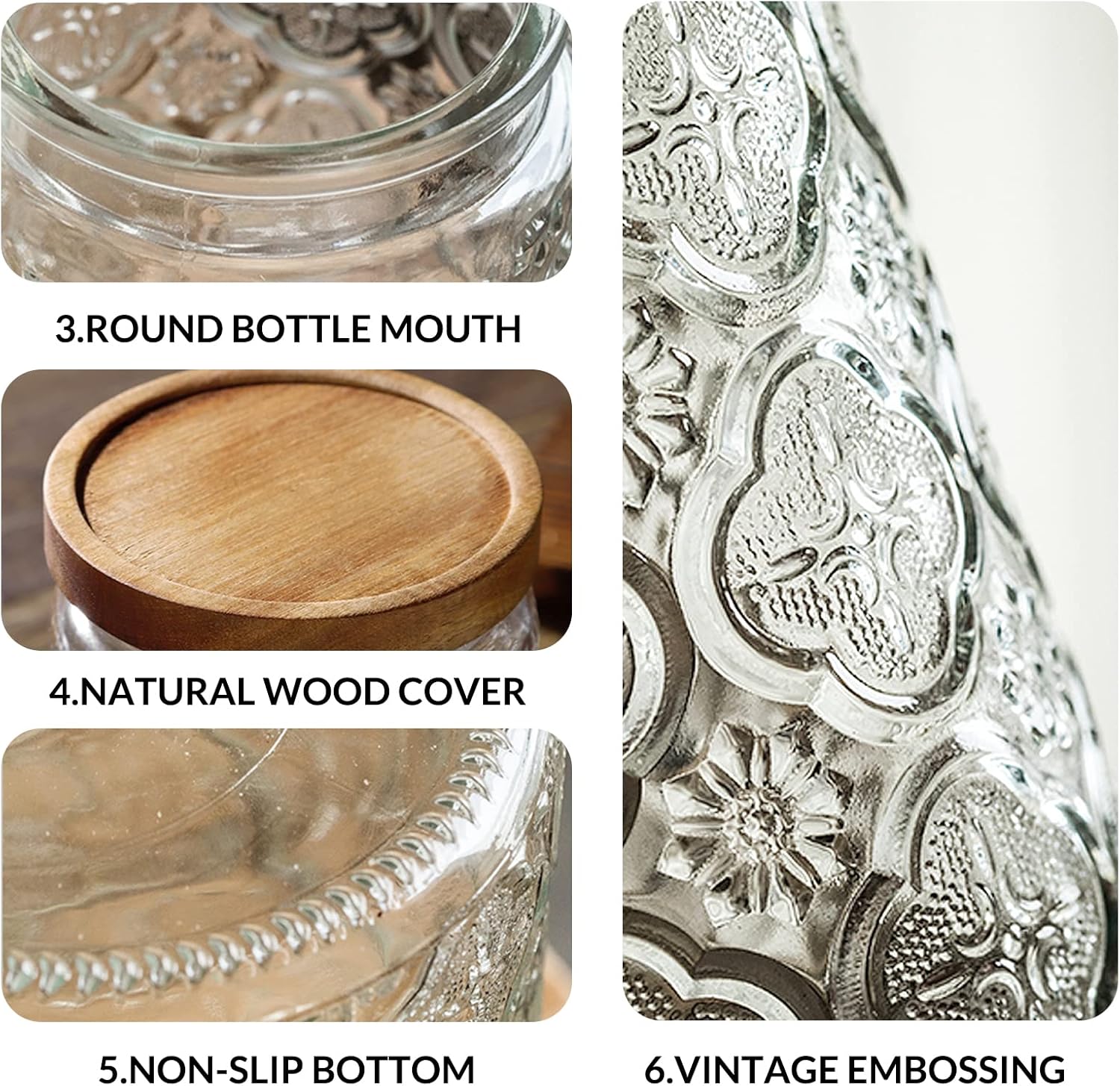 35oz/1000ml Glass Storage Jars - Food Storage Organization avaliação e preço