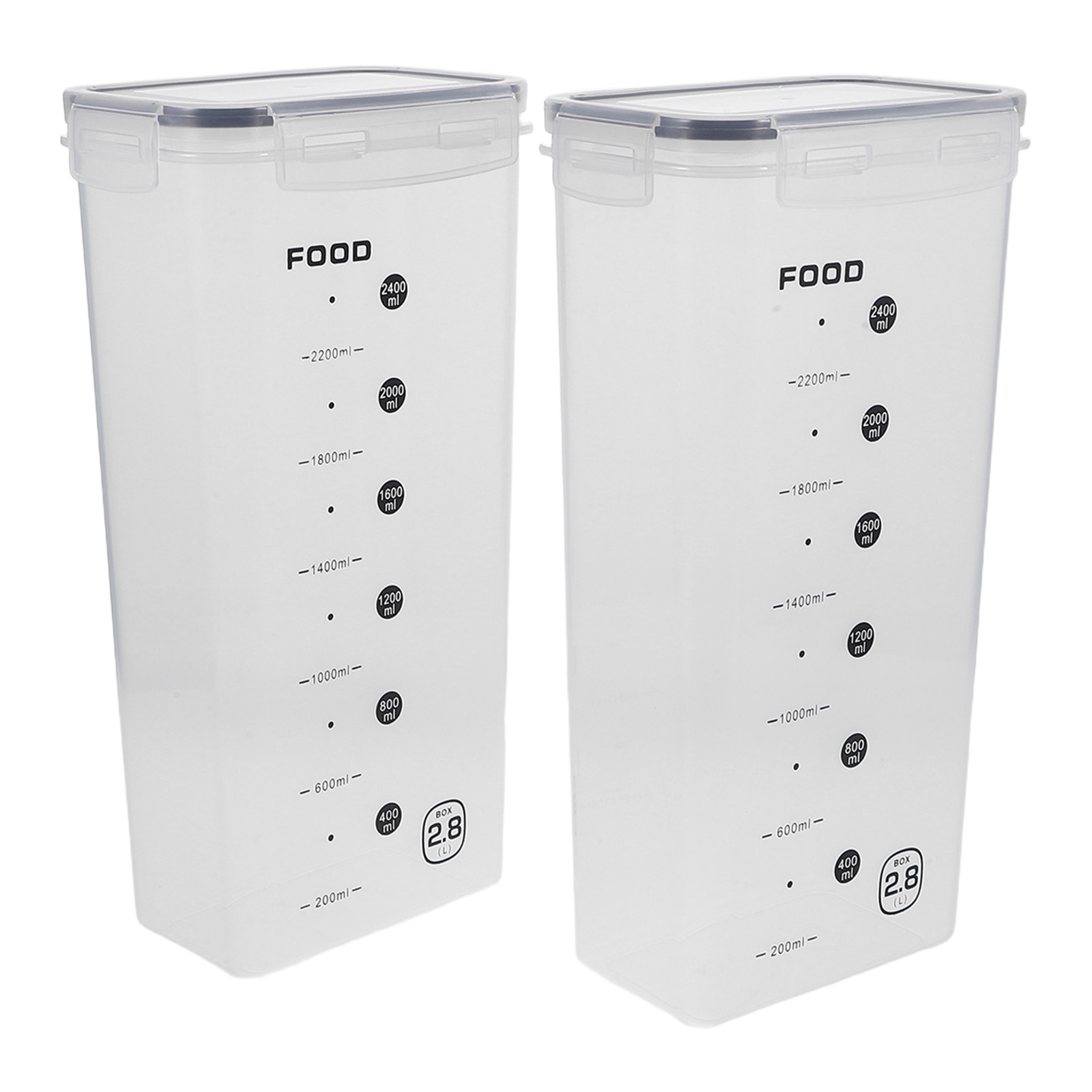 2Pcs Clear Grain Storage Box A - Food Storage Large Plastic Containers avaliação e preço