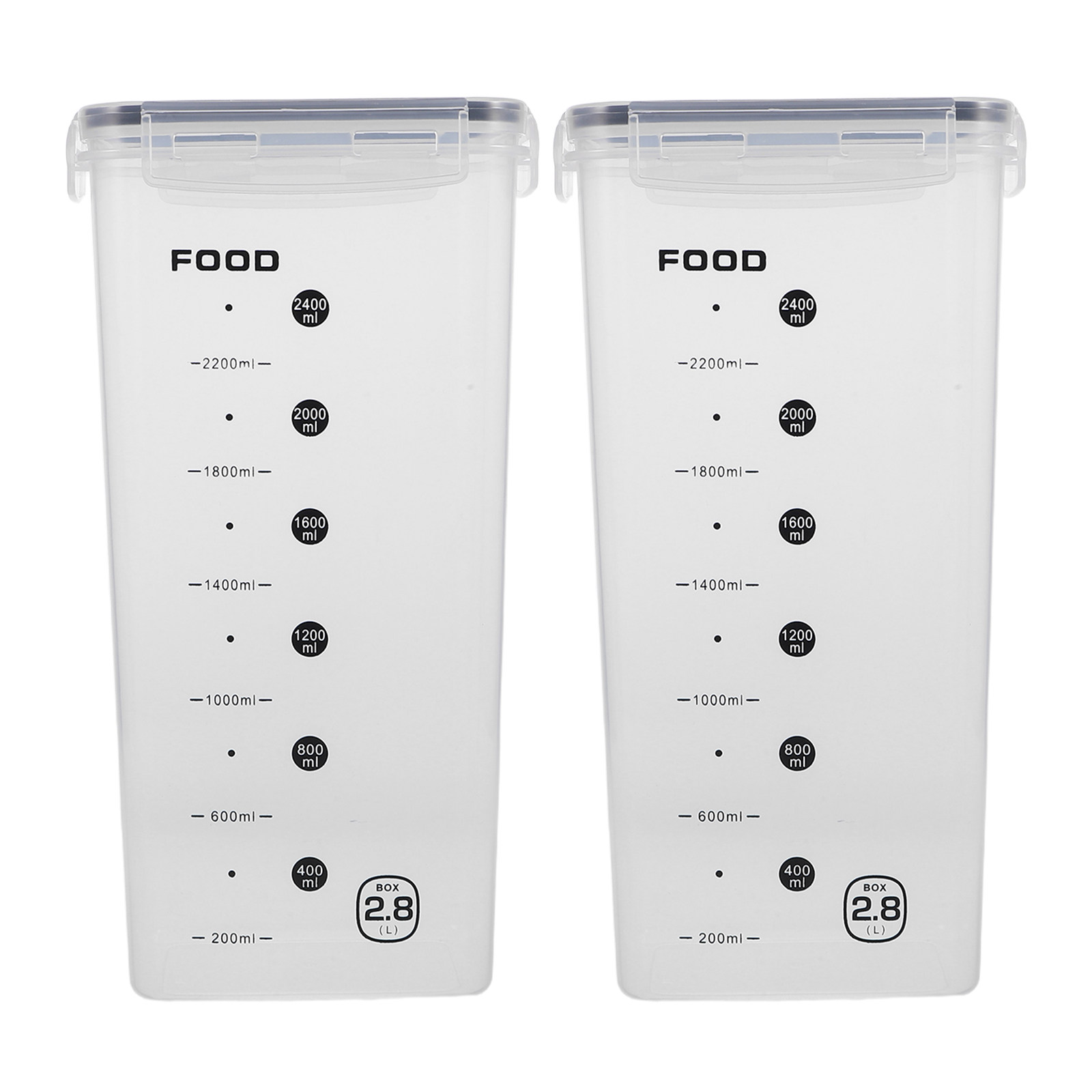 2Pcs Clear Grain Storage Box A - Food Storage Large Plastic Containers avaliação e preço