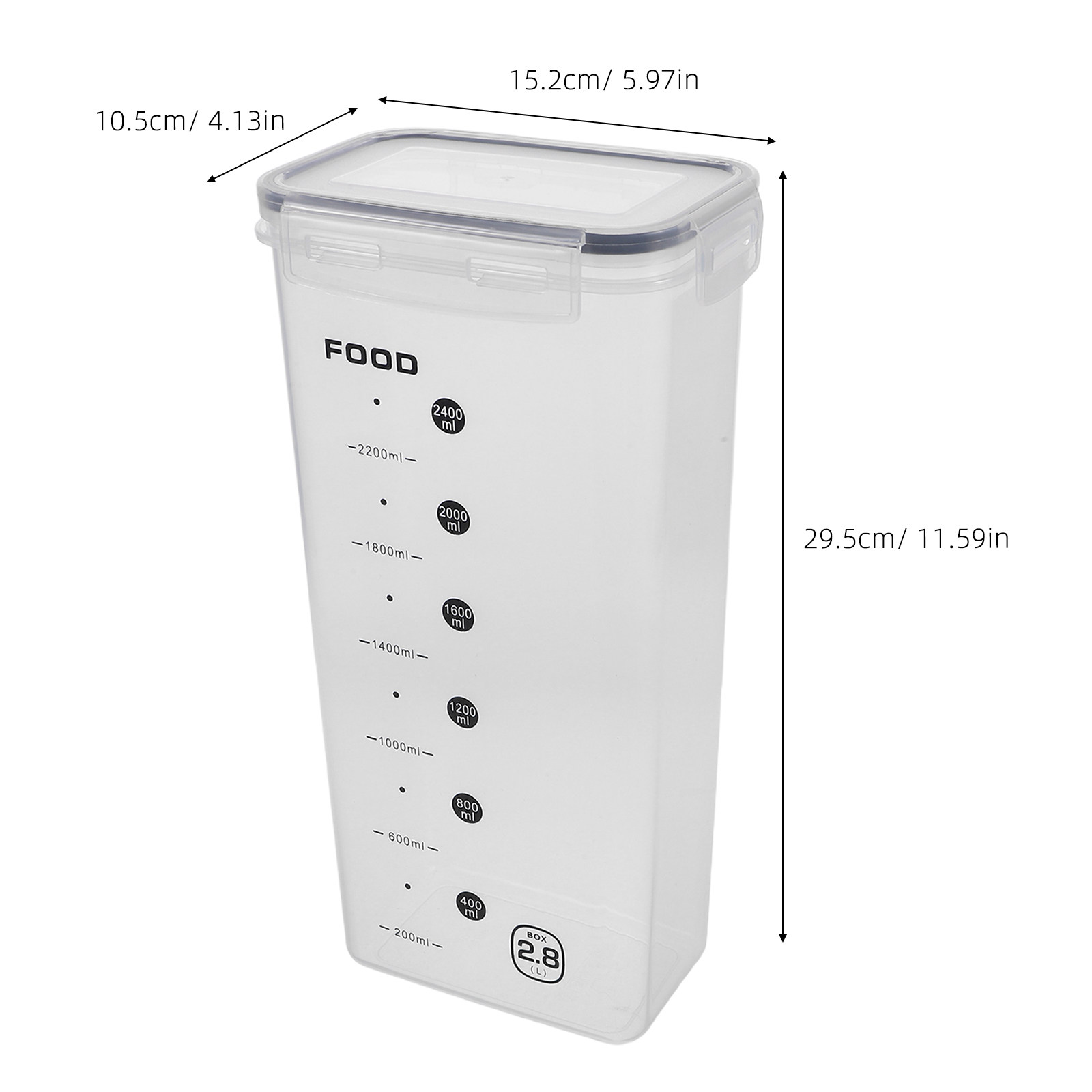 2Pcs Clear Grain Storage Box A - Food Storage Large Plastic Containers avaliação e preço