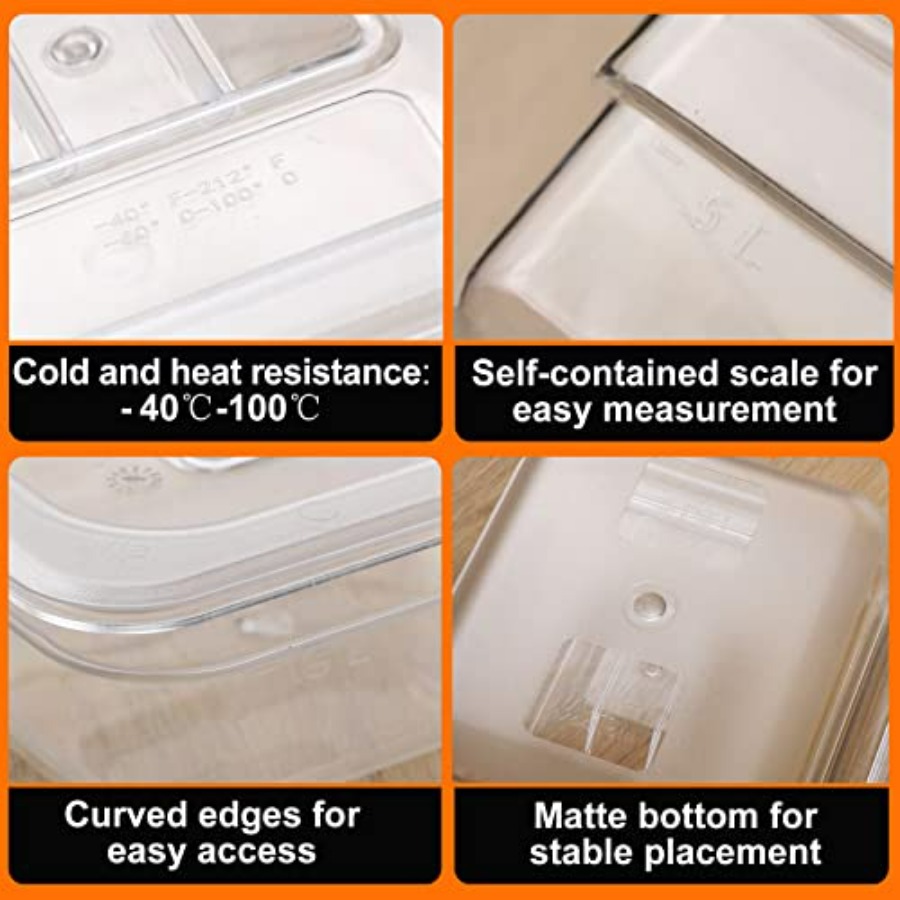 8 Pcs 1/6 Size, 2.6 Inch Deep  - Food Storage Restaurant avaliação e preço