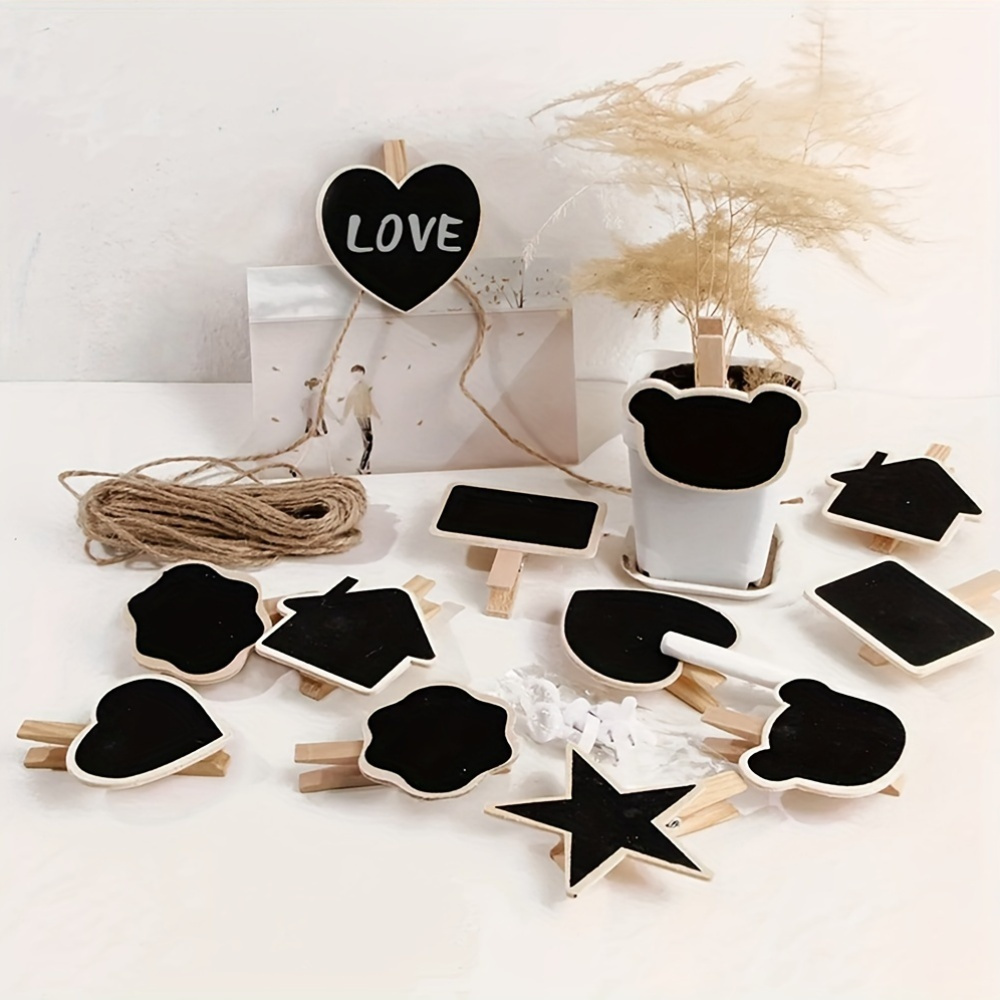 10/20Pcs Mini Chalkboard Clip  - Food Storage Notes avaliação e preço