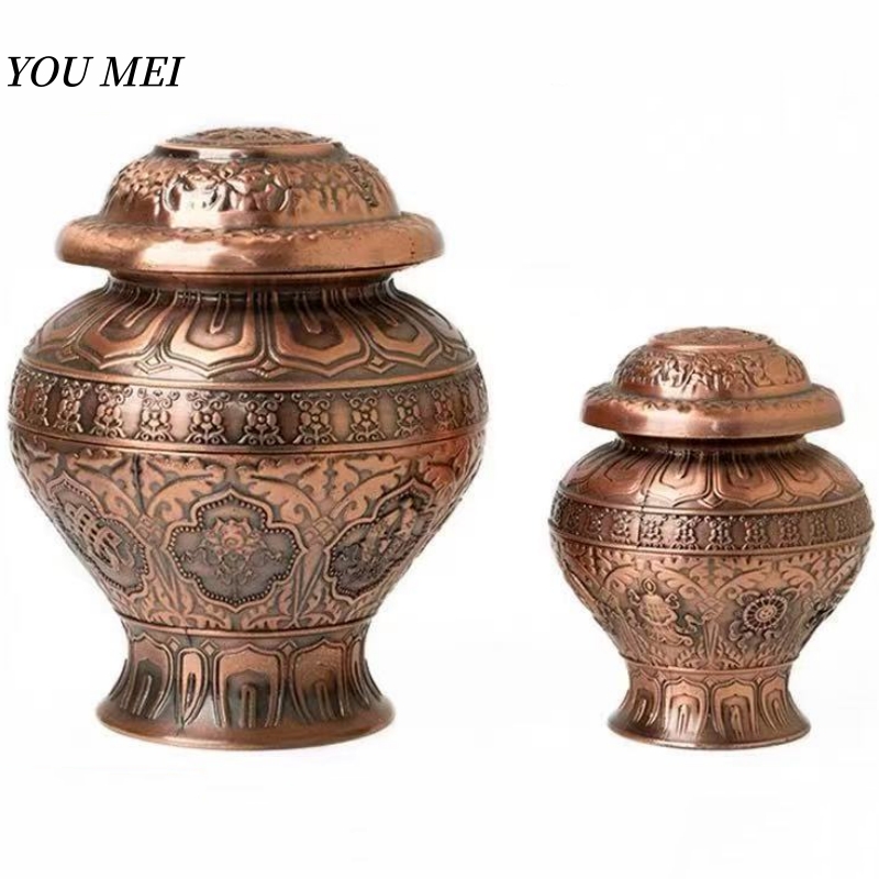 Tibetan-Style Jar,Engraving Ti - Food Storage Metal Box avaliação e preço