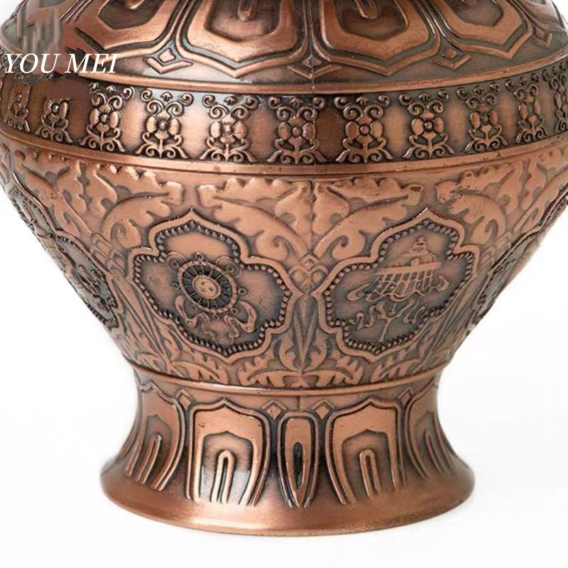 Tibetan-Style Jar,Engraving Ti - Food Storage Metal Box avaliação e preço