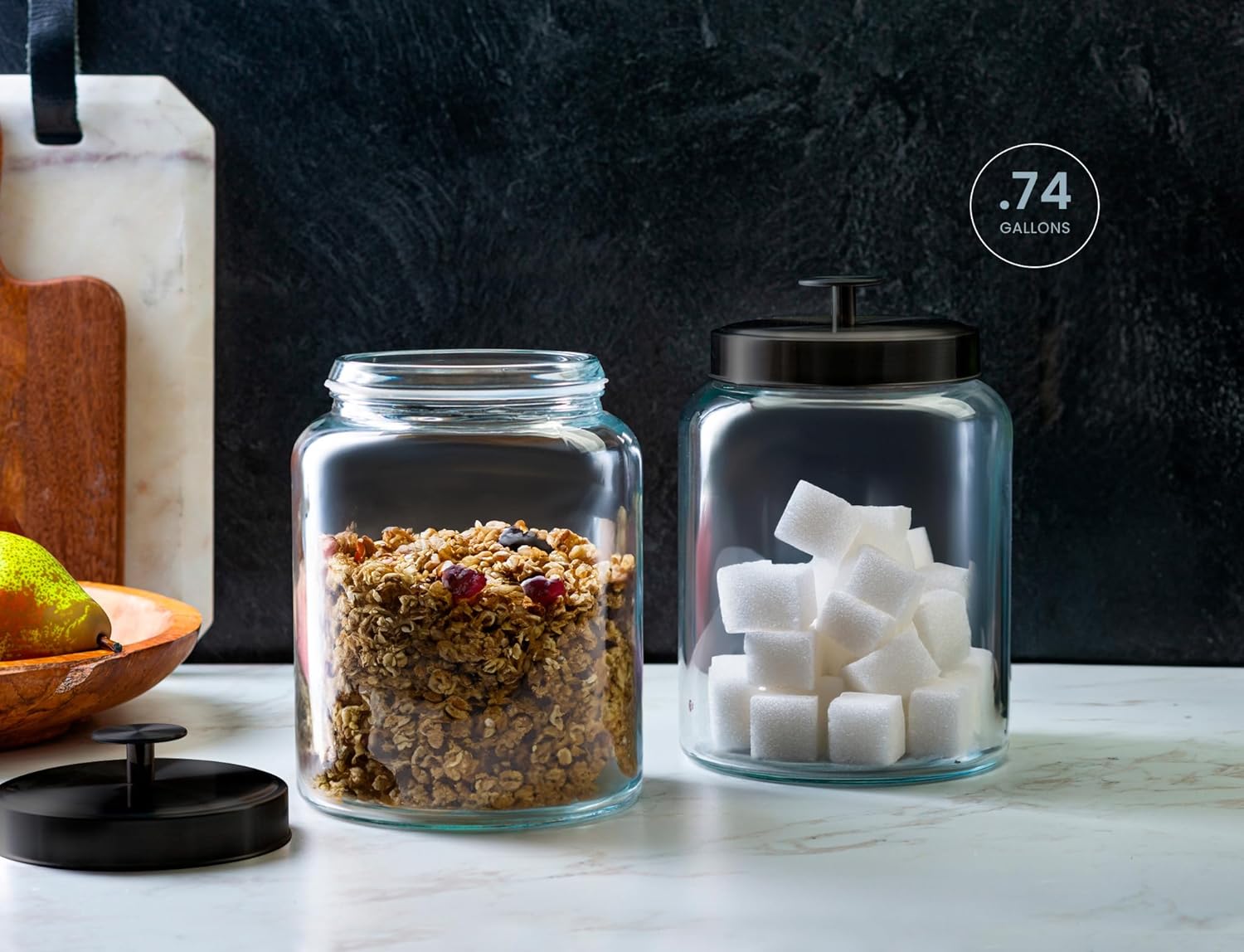 Glass Kitchen Canister Set, Fo - Food Storage And Container avaliação e preço