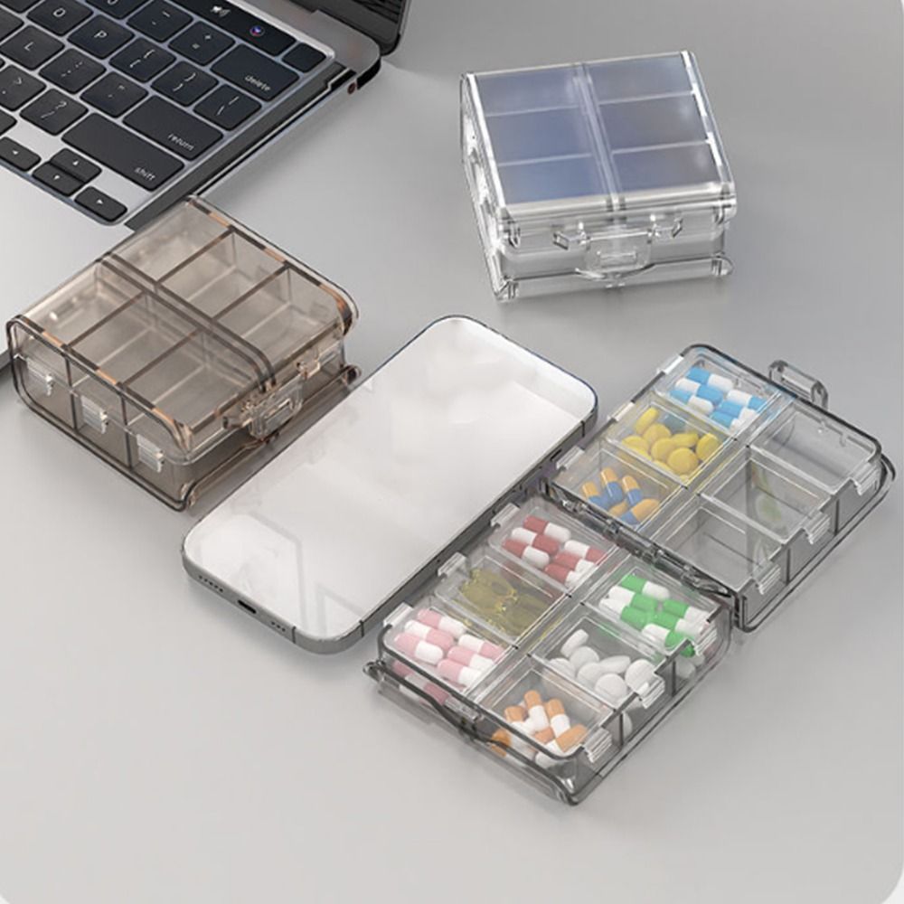 12 Grids Pill Dispenser Box Do - Food Storage Large Plastic Containers avaliação e preço