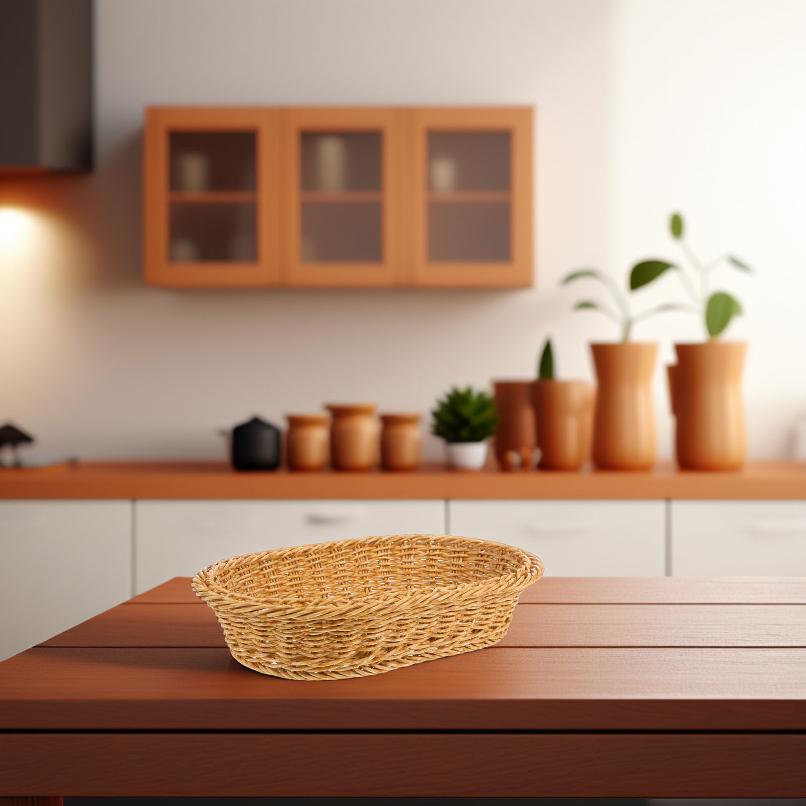 Plastic Woven Oval Bread Baske - Food Storage In Pantry avaliação e preço