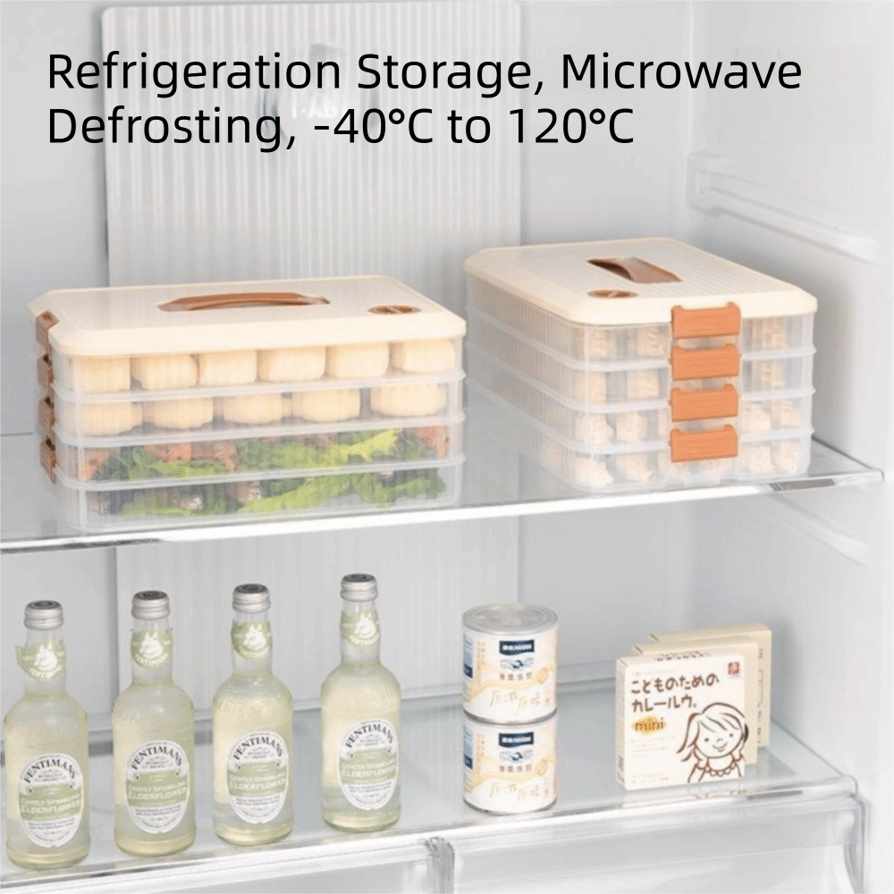 Multi-Layer Dumpling Storage B - Food Storage Large Plastic Containers avaliação e preço