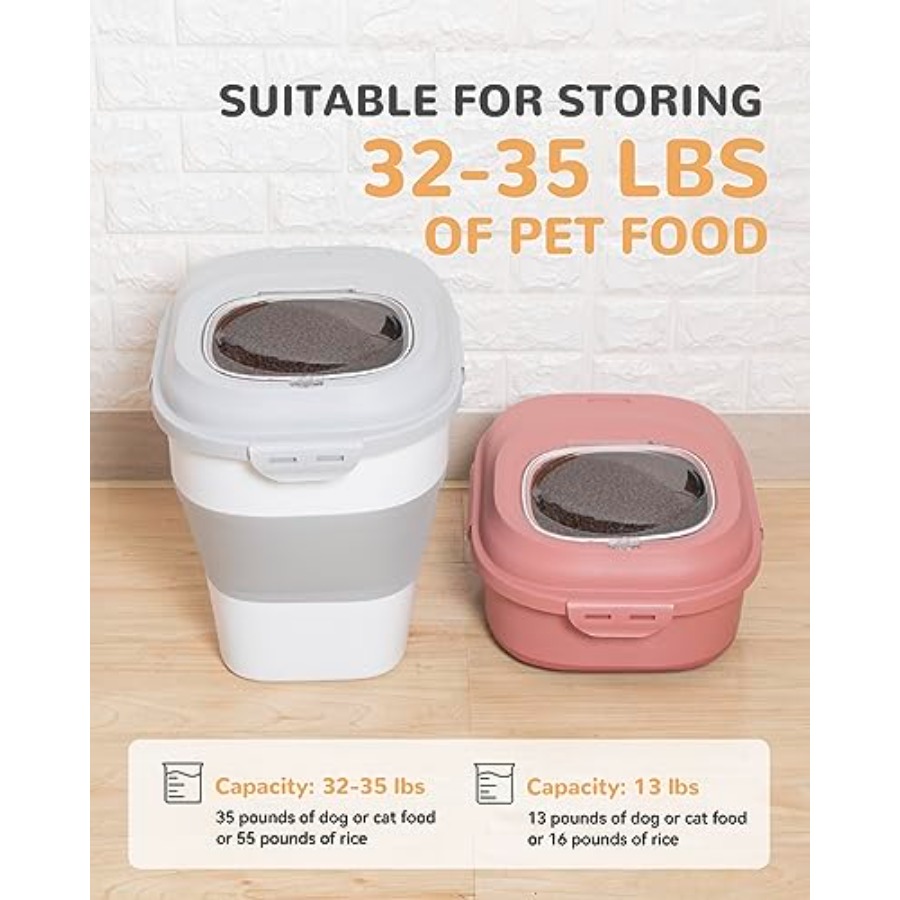 30-35 Lbs Dog Food Storage Con - Food Storage With Scoop avaliação e preço