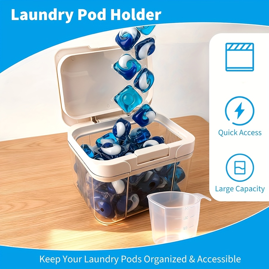 Laundry Pod Holder Compatible  - Food Storage With Scoop avaliação e preço