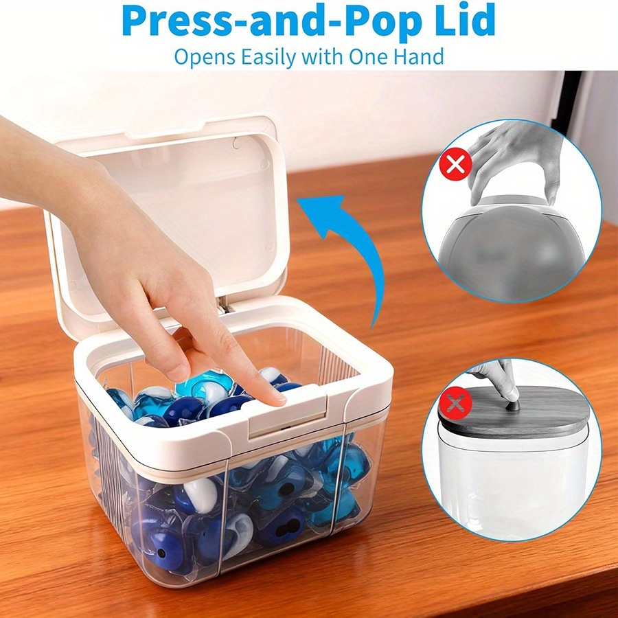 Laundry Pod Holder Compatible  - Food Storage With Scoop avaliação e preço