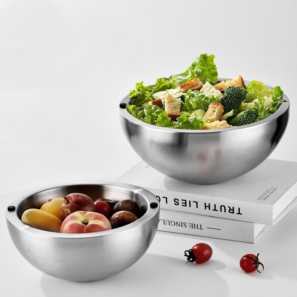304 Thickened Salad Mixing Bow - Food Storage Metal Box avaliação e preço