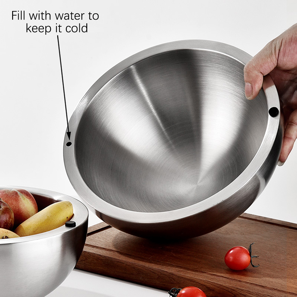 304 Thickened Salad Mixing Bow - Food Storage Metal Box avaliação e preço