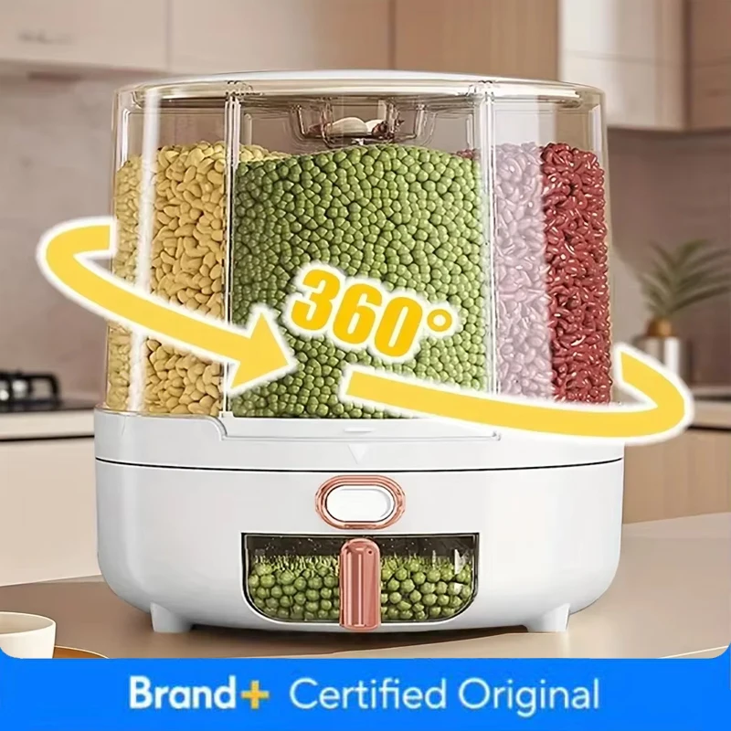 6-Compartment 360° Rotating Ai - Food Storage In Pantry avaliação e preço
