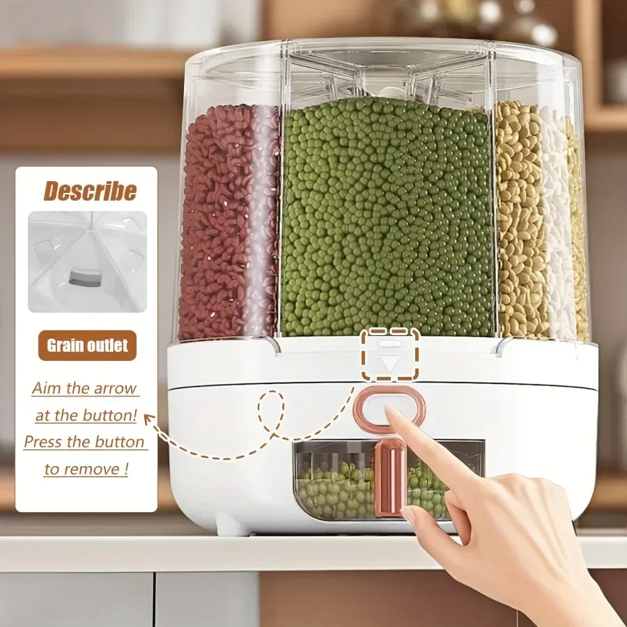 6-Compartment 360° Rotating Ai - Food Storage In Pantry avaliação e preço