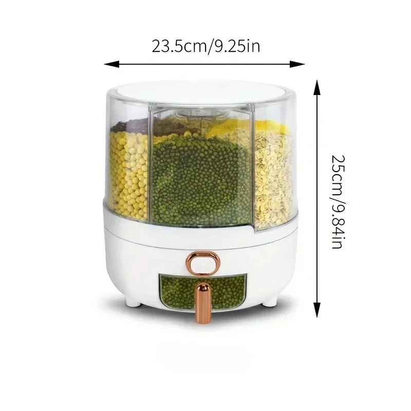 6-Compartment 360° Rotating Ai - Food Storage In Pantry avaliação e preço