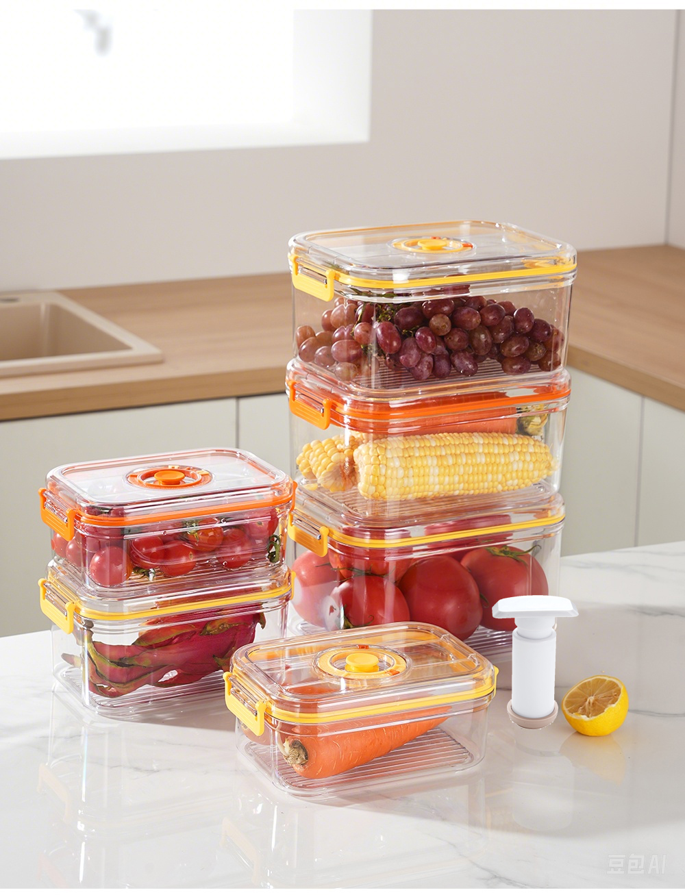 Vacuum Fresh-keeping Box Refri - Food Storage Organization avaliação e preço
