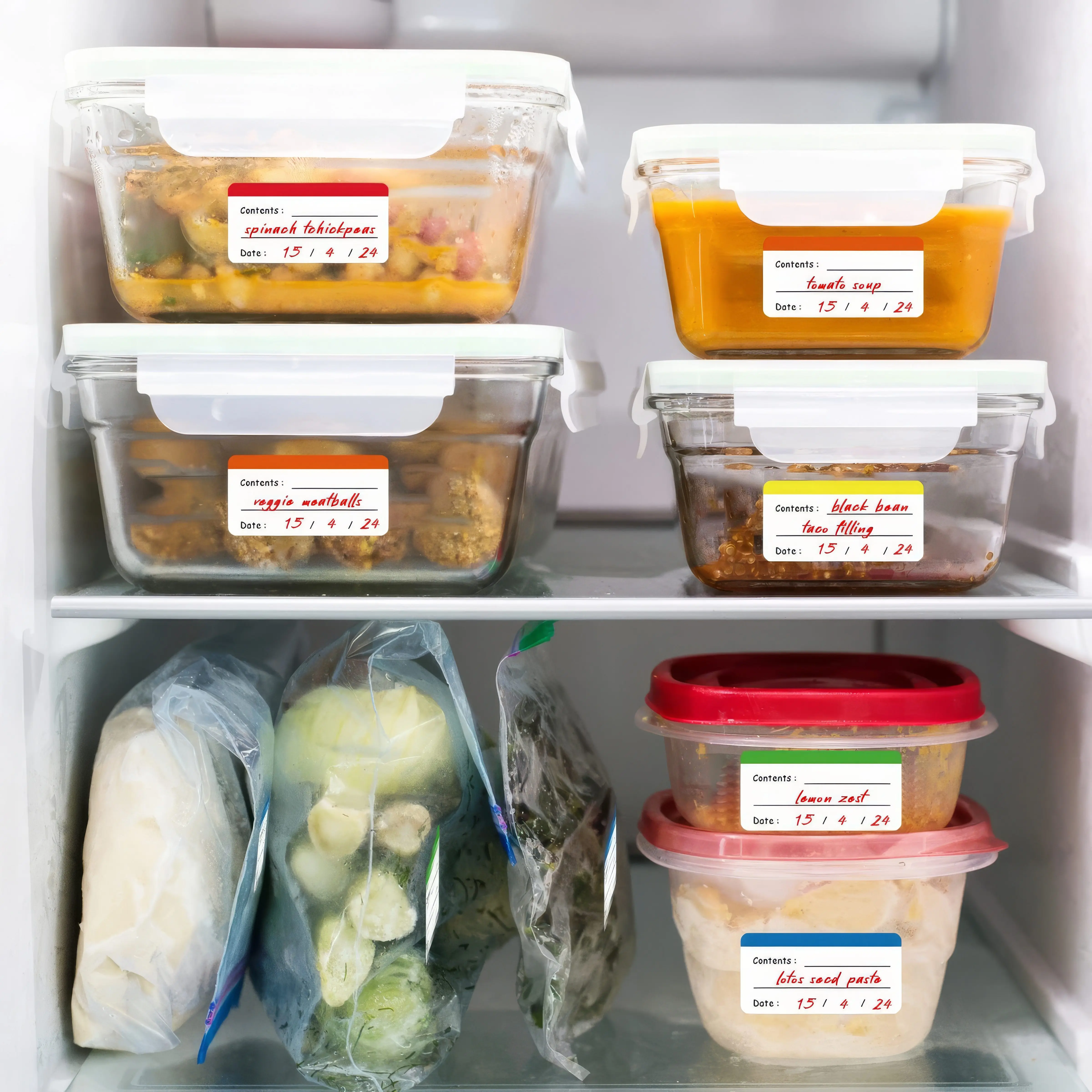 10/20 Colorful Food Storage La - Food Storage Notes avaliação e preço