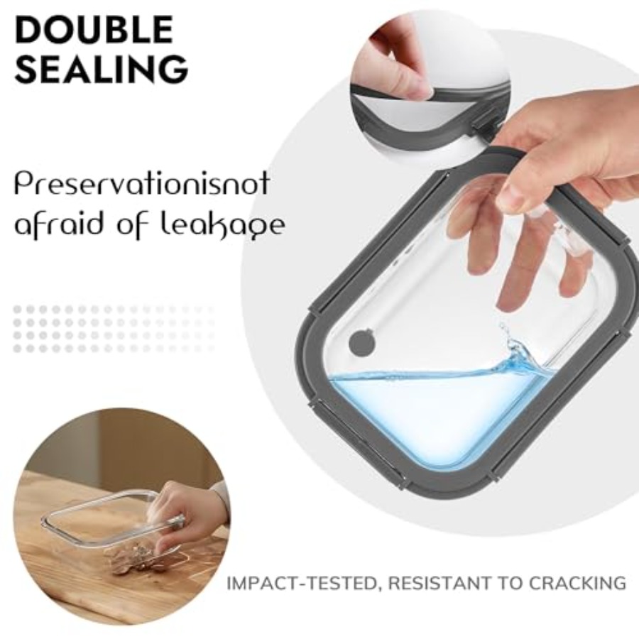 10-Pack Glass Food Storage Con - Food Storage And Container avaliação e preço