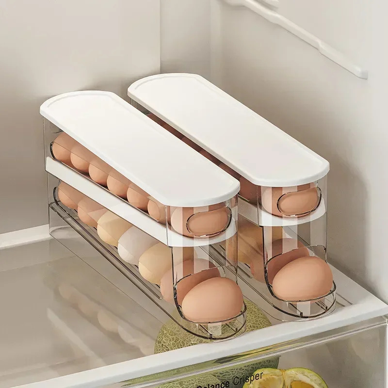 Bilayer Fridge Egg Storage Box - Egg Storage Holder avaliação e preço