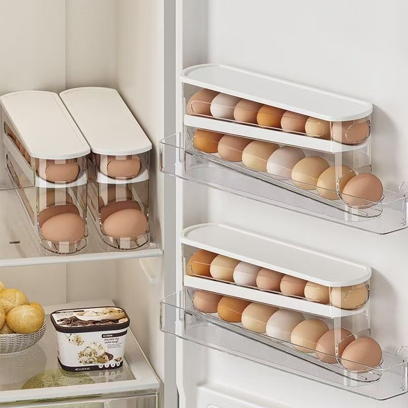 Bilayer Fridge Egg Storage Box - Egg Storage Holder avaliação e preço