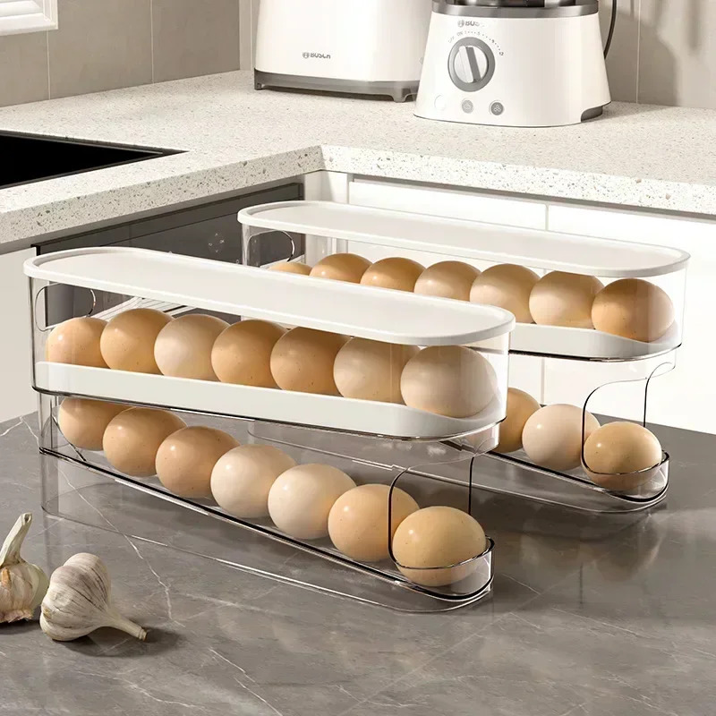 Bilayer Fridge Egg Storage Box - Egg Storage Holder avaliação e preço