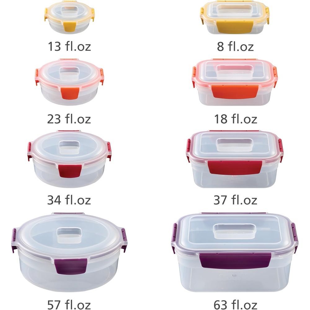 16-piece Plastic BPA Free Food - Food Storage And Container avaliação e preço