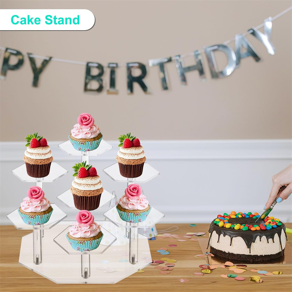 7 Tier Acrylic Display Stand W - Food Storage Small avaliação e preço