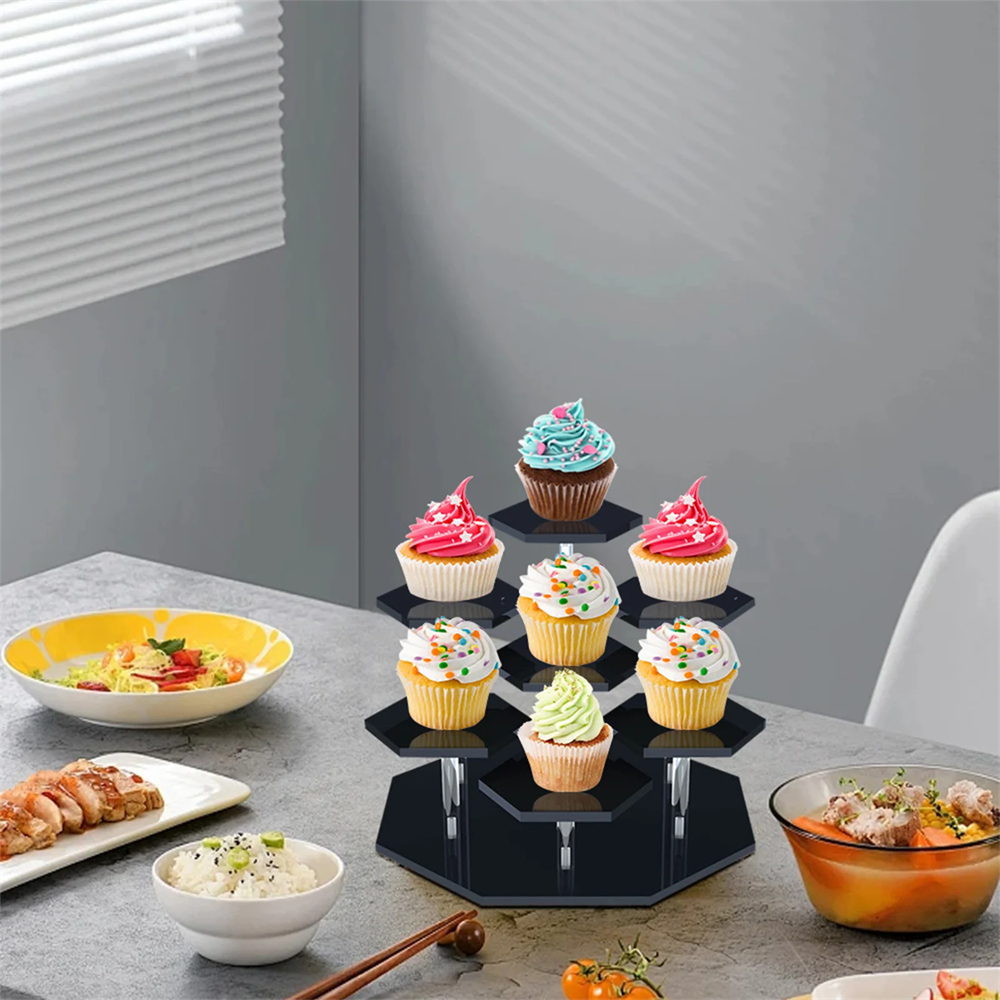 7 Tier Acrylic Display Stand W - Food Storage Small avaliação e preço