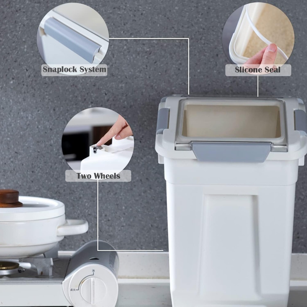 33 Liter / 50 lbs Rice Storage - Food Storage And Container avaliação e preço